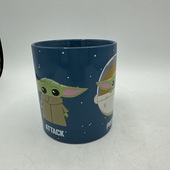 STAR WARS Coffee Mug Cup Baby Yoda Snack Attack Protect 14 Oz - Picture 4 of 11